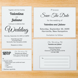 Black and White Wedding