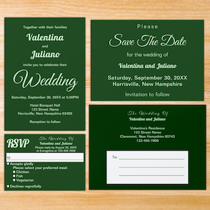Dark Green Wedding